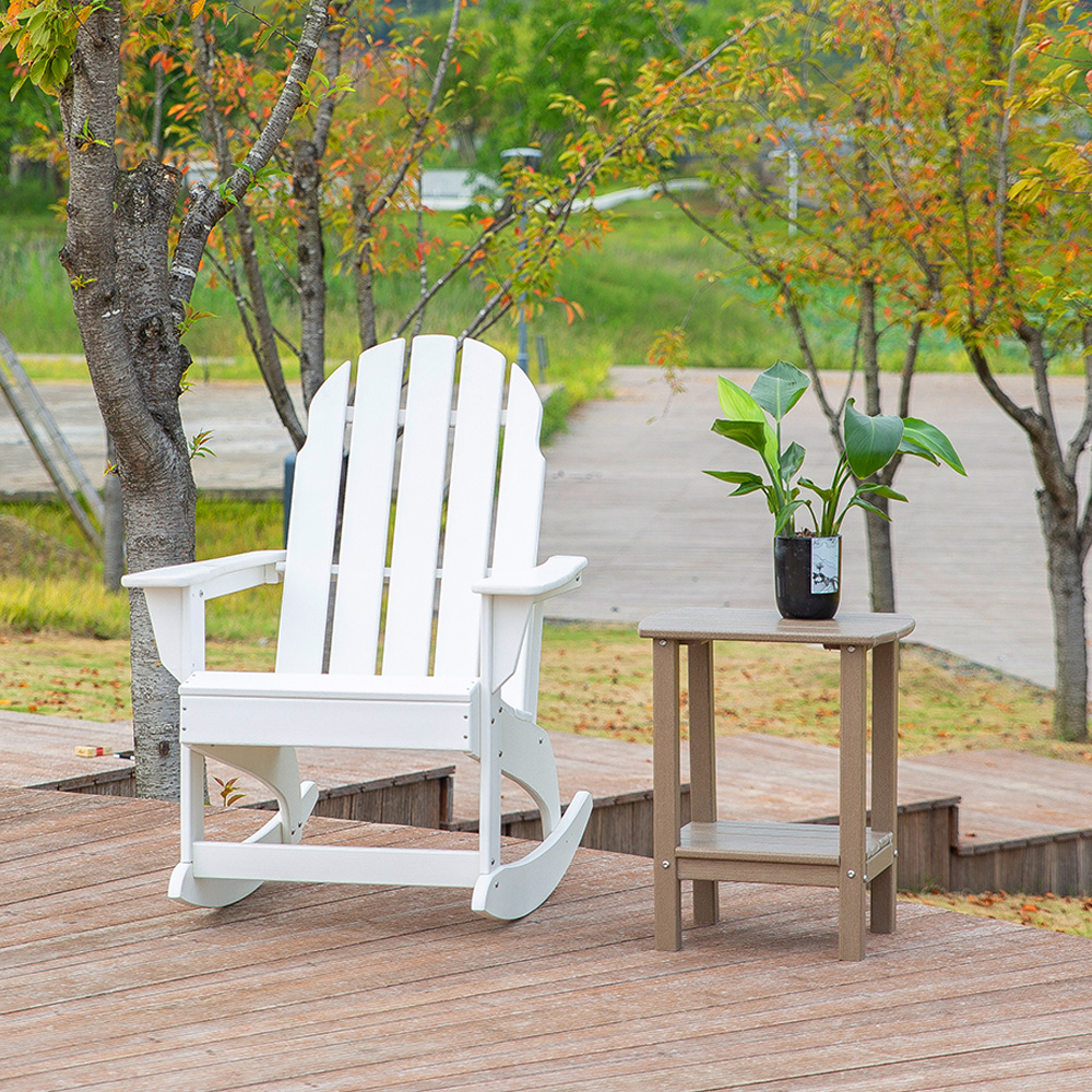 TTM004 Antyczne HDPE Garden Park Patio Adirondack Pasujący zestaw prostokątnych stolików bocznych