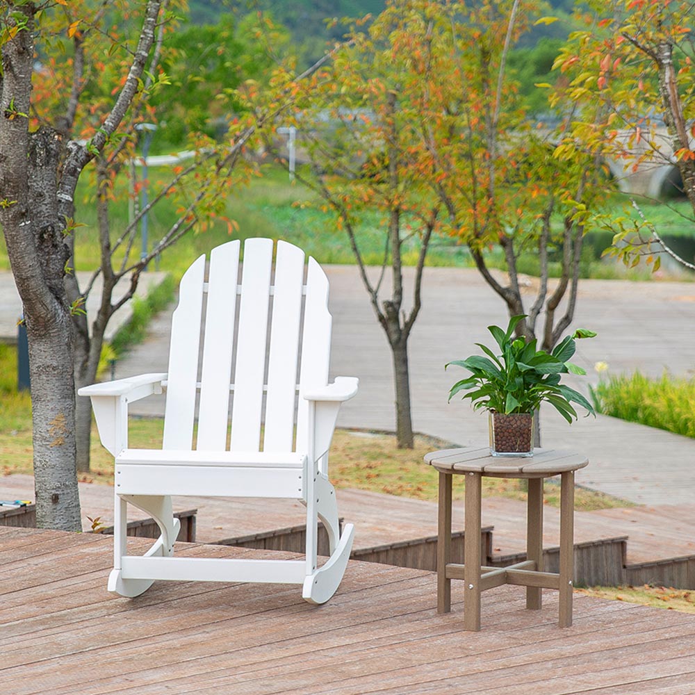 Zestawy ADS207 Fotel bujany Adirondack Patio Garden Regulowana konstrukcja Materiał HDPE